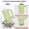 Silicone Cup Protective Sleeve Cushion For Stanley Quencher Adventure 40Oz Tumbler With Handle & Stanley Iceflow 20Oz 30Oz