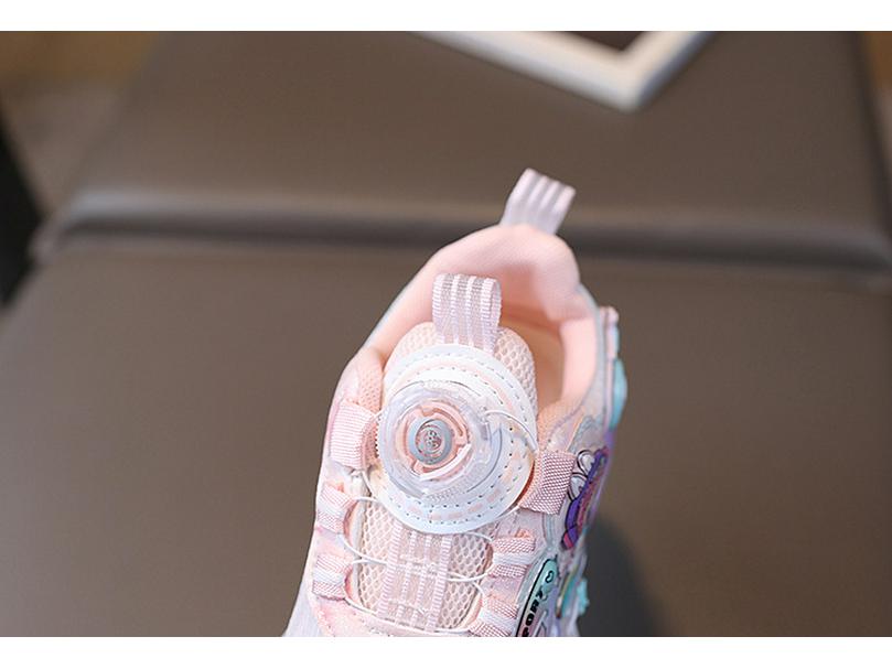 Girls' 2025 Spring Mesh Velcro Sneakers - Small & Medium Sizes