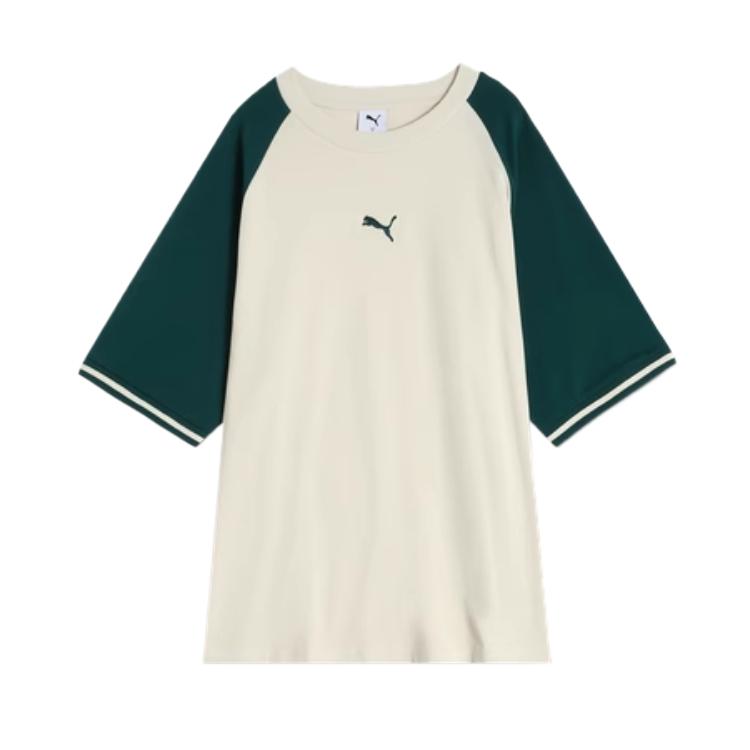 

New PUMA WARDROBE ESS OVERSIZED LOGO TEE T Shirt Unisex Green 633856-86 L (180/100A)