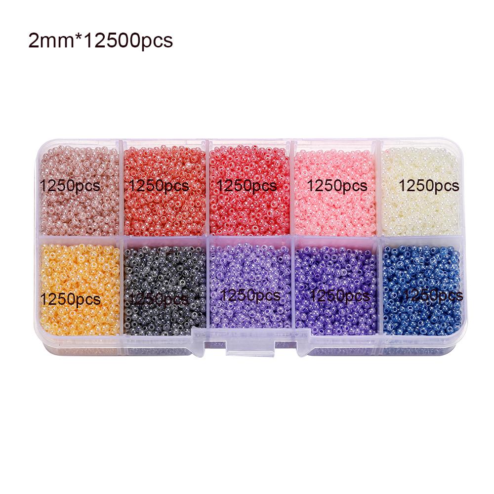 Наборы для изготовления бижутерии из бусин 10-24 цвета, 2/3 мм, разноцветные стеклянные бусины-семена для браслета, ожерелья, детский набор для творчества, набор для изготовления украшений