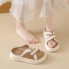 Hausschuhe Damen 2025 neu modisch vielseitig bequem Nischenriemen abriebfeste Muffinsohle Damen Sandalen