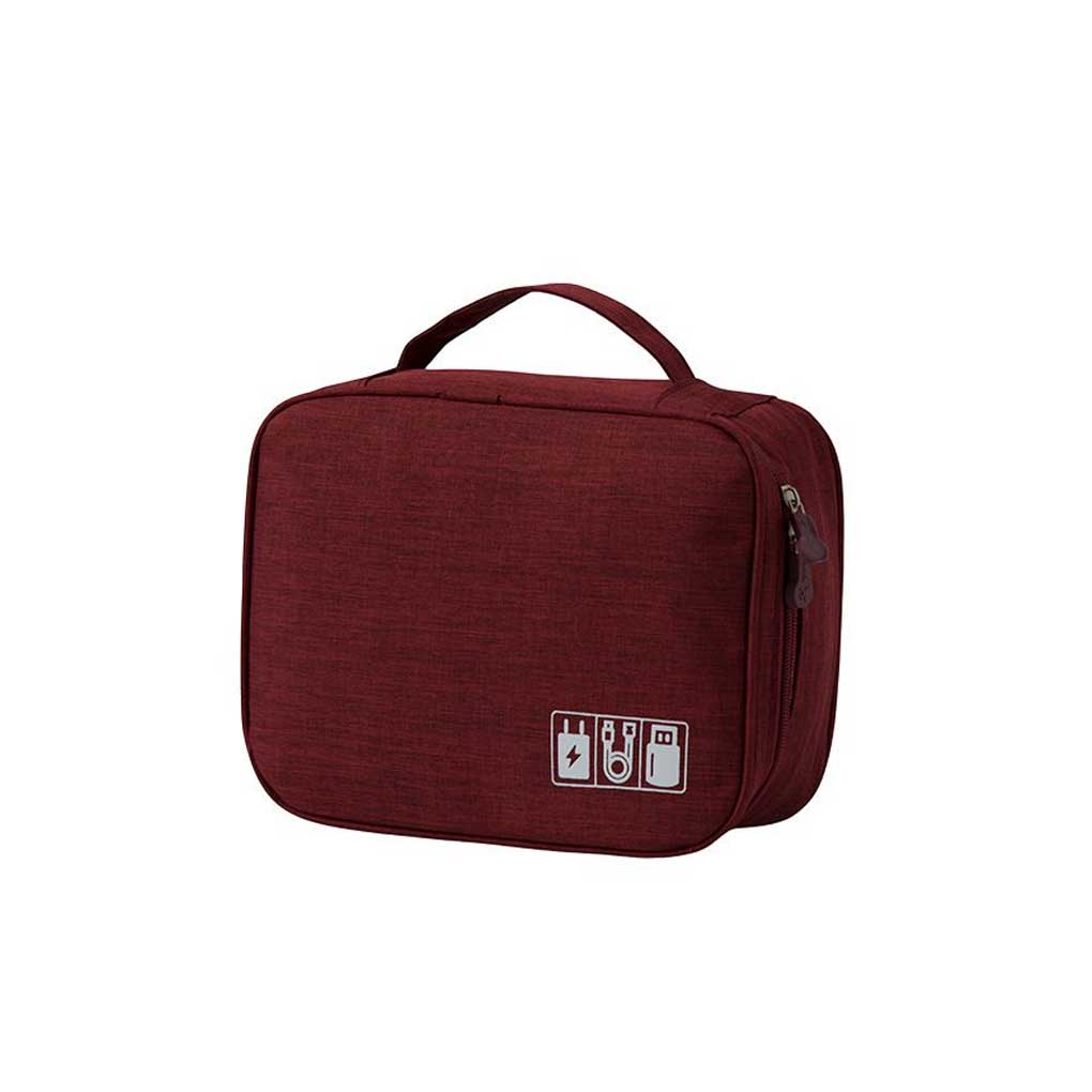 

Дорожная сумка для хранения, портативный органайзер для кабелей, многофункциональный складной удобный чехол-держатель для сбора на открытом воздухе вино красного