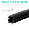 Bande d'étanchéité autocollante noire 10 × 10 mm, 6 m – joint pour porte