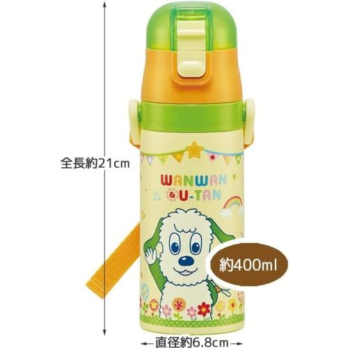 Skater Children's Stainless Steel Water Bottle 2-Way Straw Drinking 410ml Cup Drinking 350ml Peek-a-boo! Child-friendly lightweight type for girls, sm