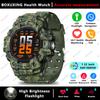 New Military Outdoor Smart Watch Men Compass Heart Rate BT Call LED Flashlight IP68 Waterproof Smartwatches For IOS Android