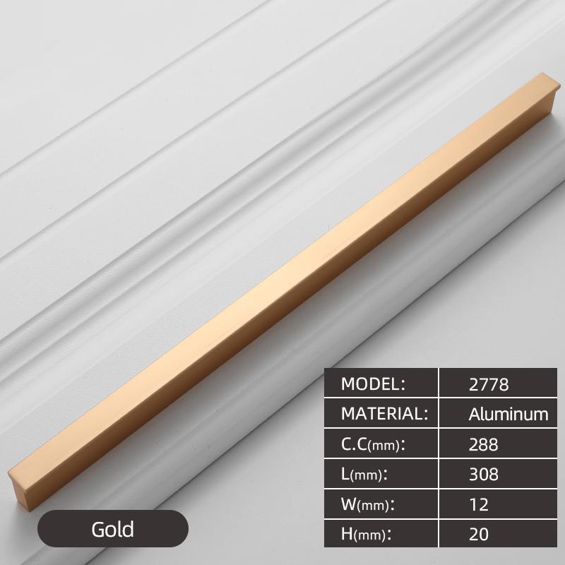 320MM Aluminium Profile Pulls Furniture Hardware Kitchen Cabinet Cupboard Dresser Wardrobe Drawer Door Black Modern Long Handles