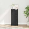 Schwarzer Flur-Beistellschrank, dekorativer Aufbewahrungs- und Ordnungsschrank, Sofabeistellschrank mit Schublade, 30x30x70 cm