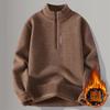 Hengyuanxiang Men's Thermal Fleece-Lined Zipper Mock Neck Sweatshirt