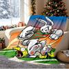 South Sydney Rabbitohs Pattern Blanket for Home Decoration, Bed, Sofa, Car Travel, Camping, Suitable for All Seasons, Birthday Christmas Gift