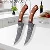 Stainless Steel Boning Knife Kitchen Skinning Butcher Knife Meat Cleaver Fruit Paring Hand-Forged Kitchen Knife Wooden Handle