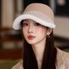 Women's Retro Plush Burr Equestrian Hat Versatile Windproof Warm Hat Autumn and Winter New British Style Hat