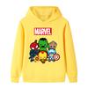 Autumn Winter Marvel Superheroes Chibi Printed Hoodies Fashionable Casual Warm Sports Long Sleeved Children's Boy Hooded Sweatshirts