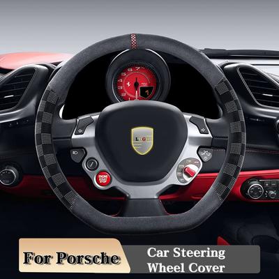 Autostuurwielhoes Suèdeleer Mode Sportieve Stijl Voor Porsche Cayenne957 Boxster 986 987 911 Cayman Macan