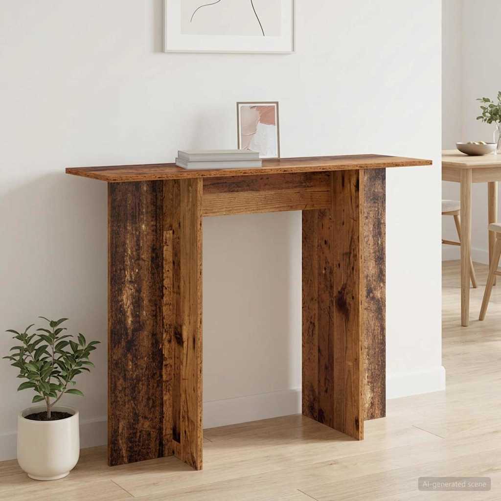 Console Table Reclaimed Wood Look 100 x 30 x 75 cm Engineered Wood