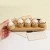 Sensory Steamed Bun Keychain Cartoon Keyboard Fidget Toy Simulation Clicker Keychain  Bag Keyring