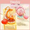 And Pink Adorable Orange Acrylic Cream Bear Globe Keychain Cute Accessory Cartoon