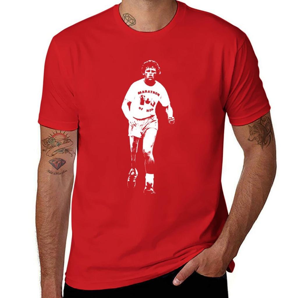 Terry Fox - Běž dál - Bílá šablona Základní tričko anime oblečení tričko pro muže