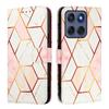 For Motorola Edge 60 5G/Edge 60 5G/60 Fusion 5G Case with Strap Marble Pattern Leather Phone Cover Card Holder