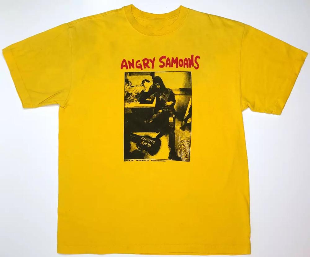 Vtg Angry Samoans Band Tour Concert Heavy Cotton Yellow All Size Shirt Unisex T-Shirt S