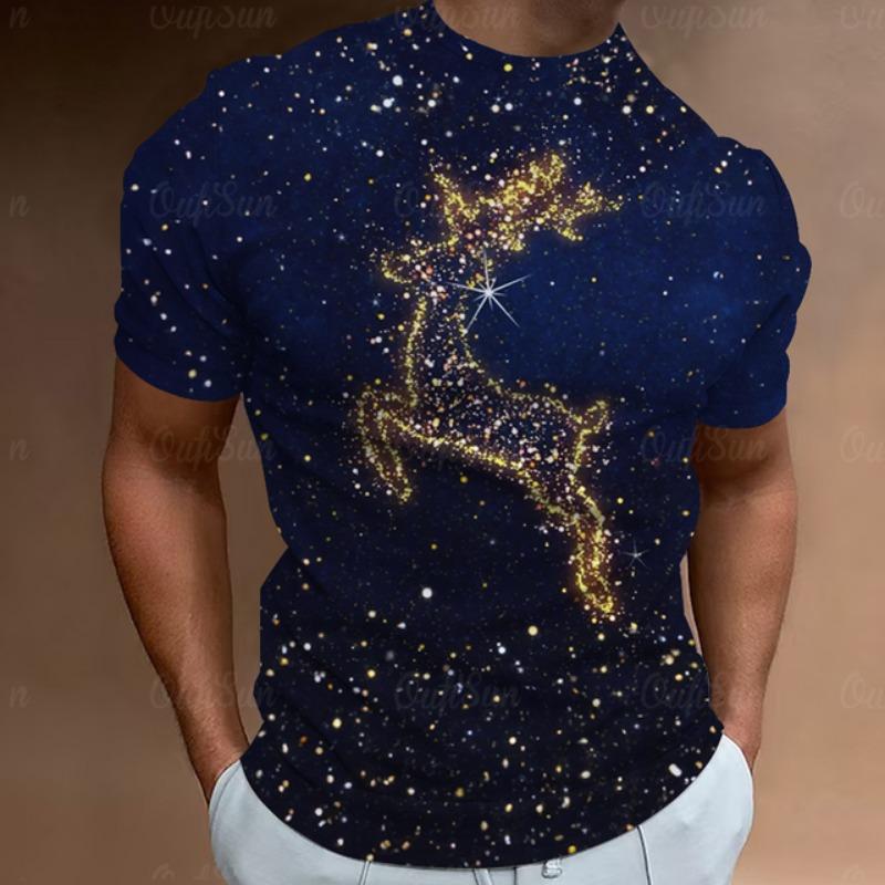 Christmas T-Shirts For Men 3d Santa Claus Printed Street Designer Short Sleeved Loose Oversized T Shirts Fashion New Tops Tees