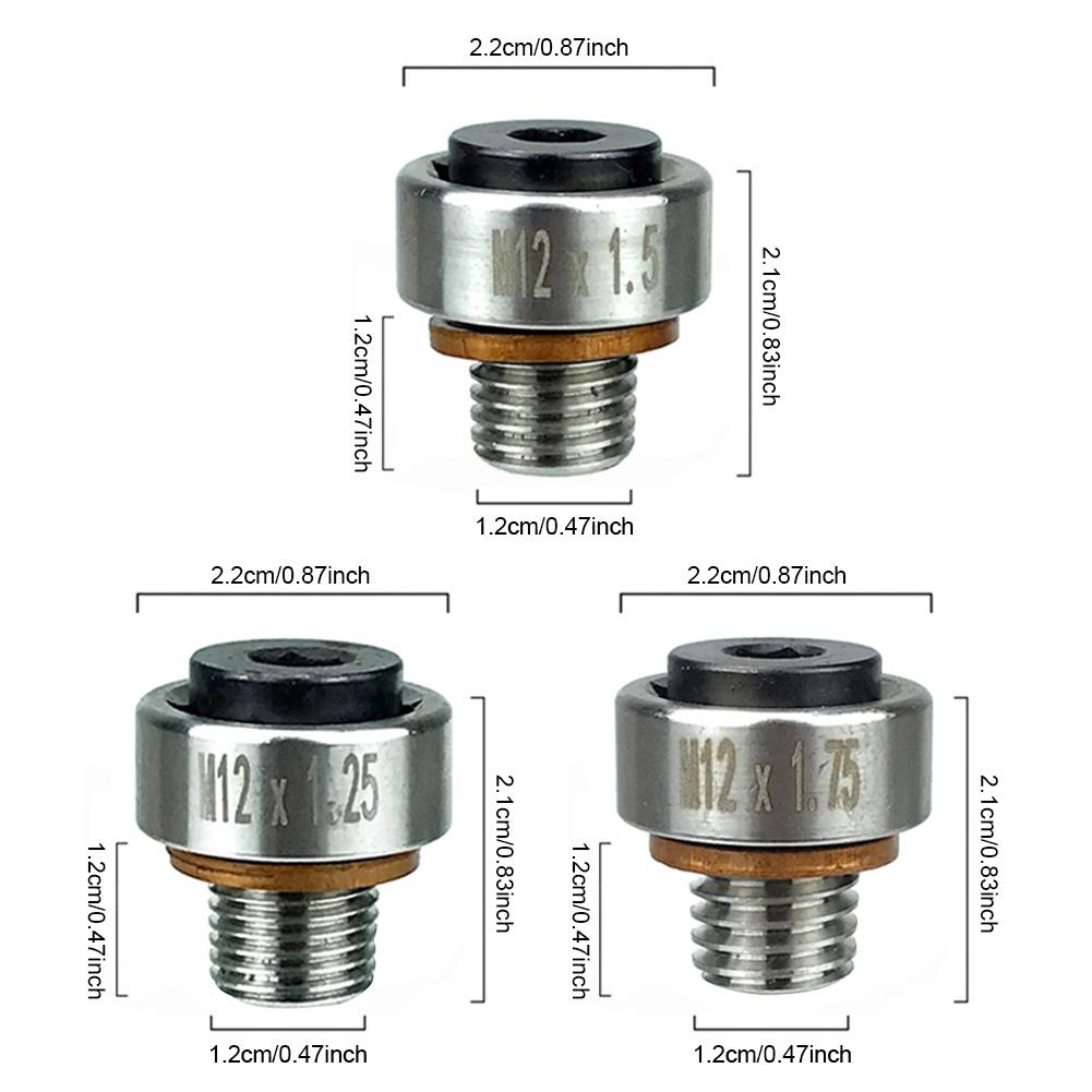 Magnetic Oil Drain Plug Stainless Steel Oil Drain Sump Nut M12x1.25 M12x1.5 M12x1.75 Engine Oil Drain Plug Gaskets Car Parts