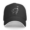 Unisexs Baseball Cap with Heart Dog Print Outdoor Adjustable Curved Brim Trendy Snapback Hat Sandwich Baseball Cap
