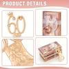 1pc 60th Birthday Bottle Openers, Rose Golden, Versatile Celebration Gifts, Metal, with No Electricity Needed, for Anniversary, Wedding