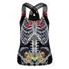 Halloween Night Street Show Horror Skull Print Ladies Sling Vest