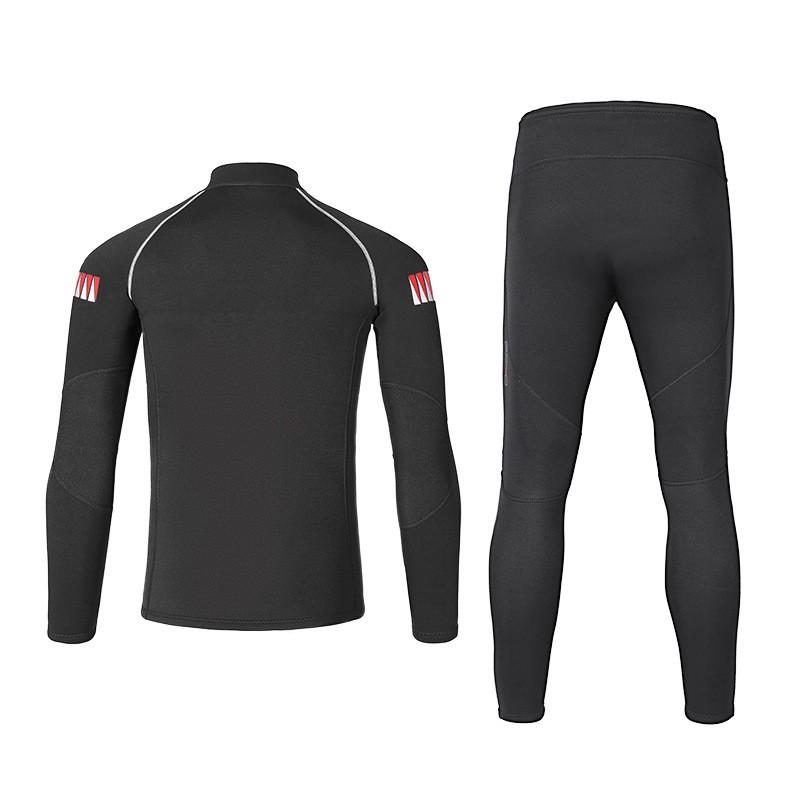 Ensemble Combinaison Néoprène 1.5mm Hommes Femmes Manches Longues Haut Pantalon Protection UV Chaleur Snorkeling Plongée Surf