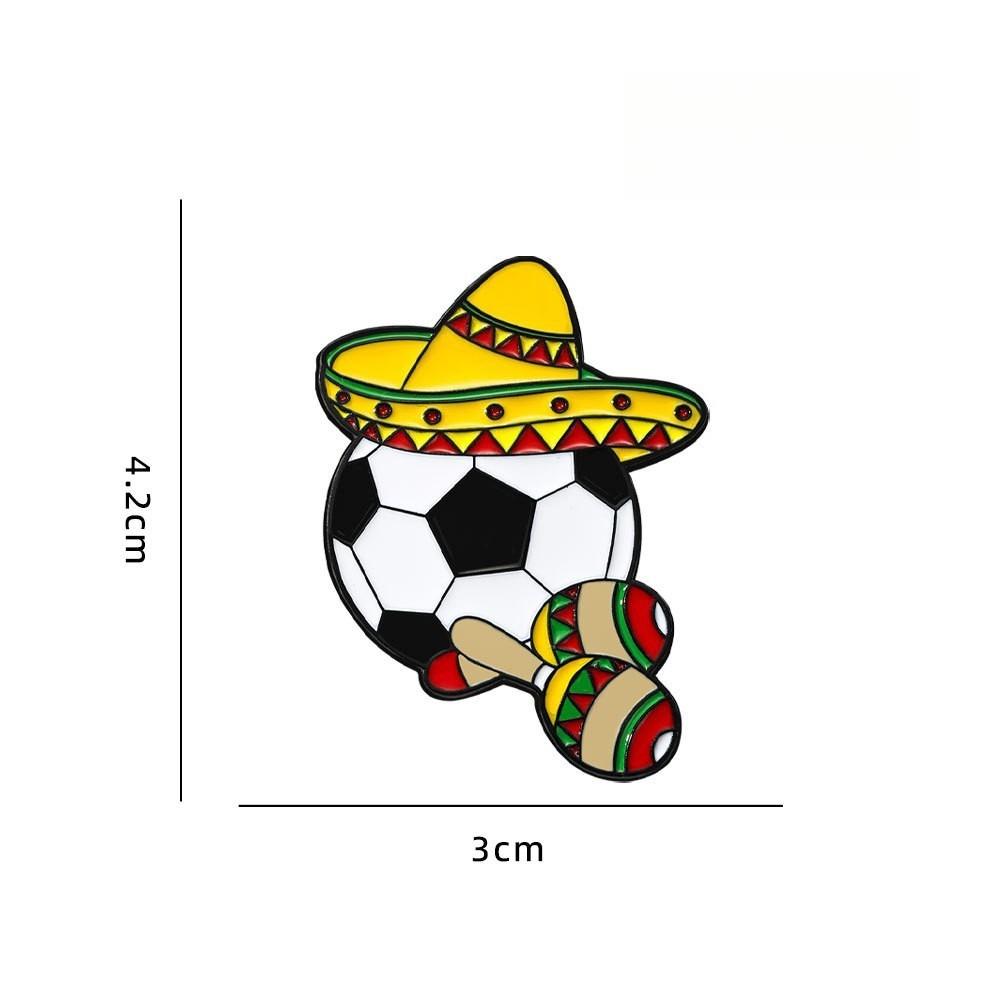 Flag Patriotic Soccer Pins World Cup Football Fan Badges for Jersey Backpack Bags Collectible Team Spirit Accessories