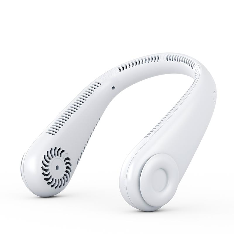 

Летний мини-вентилятор на шею безлистный портативный вентилятор с внешним аккумулятором USB-аккумуляторный охладитель воздуха электрический вентилятор для занятий спортом на открытом воздухе белый