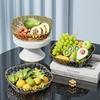 Trendy Diamond Texture Plastic Fruit & Candy Dish