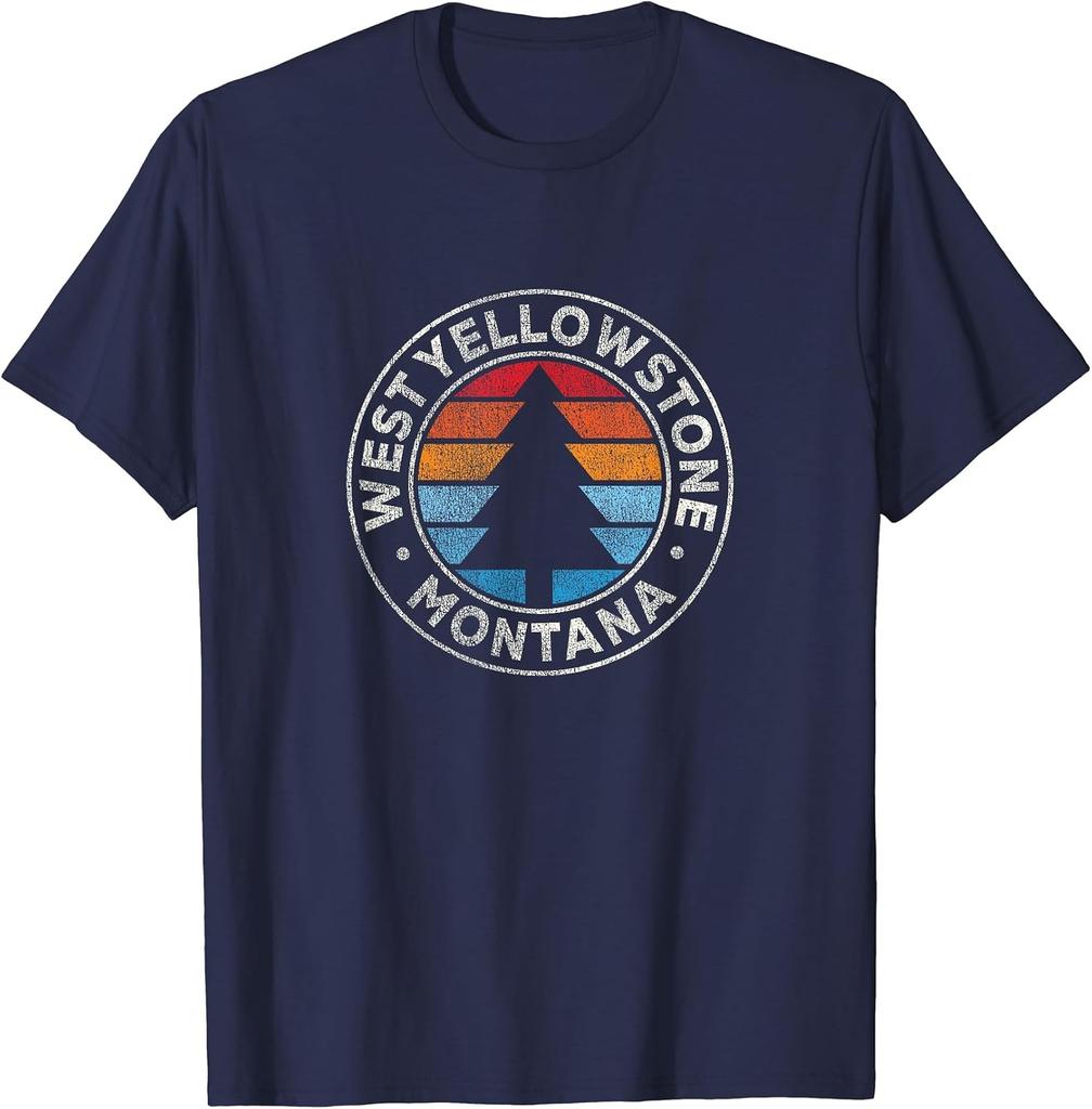 Vintage 70s West Yellowstone Montana Graphic Tee - Retro Style Shirt