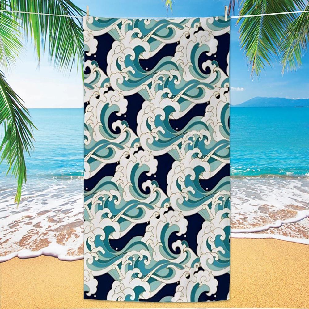 Orange Wedge Beach Towel - Striped Microfiber Bath Sheet with Juicy Orange Slice for Bold Citrus Style