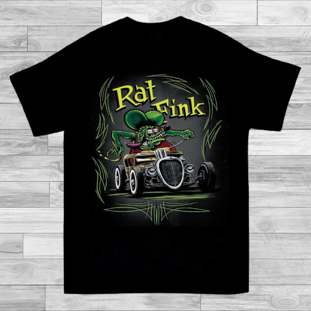 Retro Ed Roth Rat Fink Short Sleeve Cotton Black S-5XL T Shirt EL011 Unisex T-Shirt