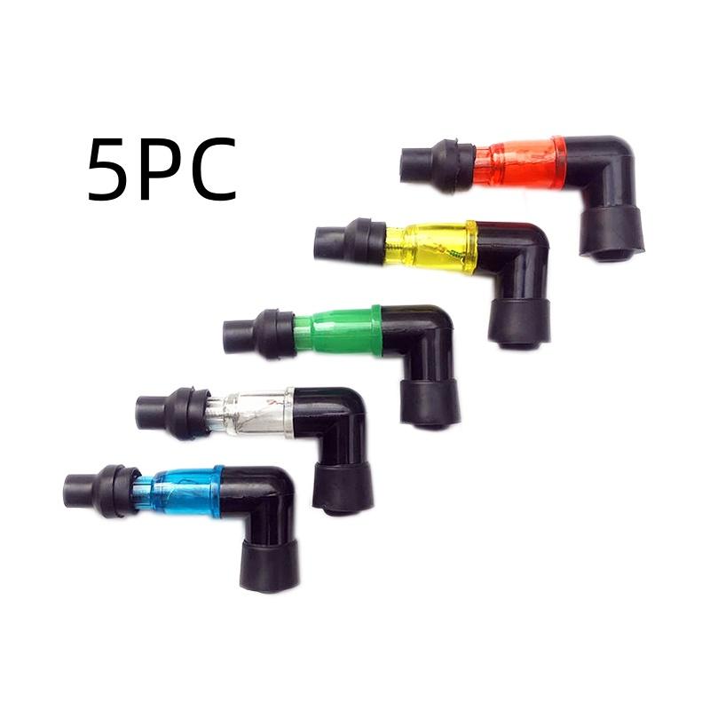1/5PCS Universal Motorcycle Flash Spark Plug Cap Elbow Motorbike Ignition Spark Plug High Pressure Cover Moto Modification Part