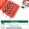14-Piece Torx Star Hex Socket Set - E-Type Flower-Shaped, 1/2, 3/8, 1/4 Inch Sizes