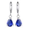 Damenohrring Geschenk Neuer Schmuck Kristall Wassertropfen Creolen Hängende Ohrringe Geschenk für Feiertag Geburtstag Party Weihnachten Xmas (Blau Einheitsgröße)