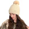 Korean New Autumn and Winter Hat for Women's Winter Household Warm Knitted Wool Hat Letter Diamond Mark Warm Ear Protection Head Hat