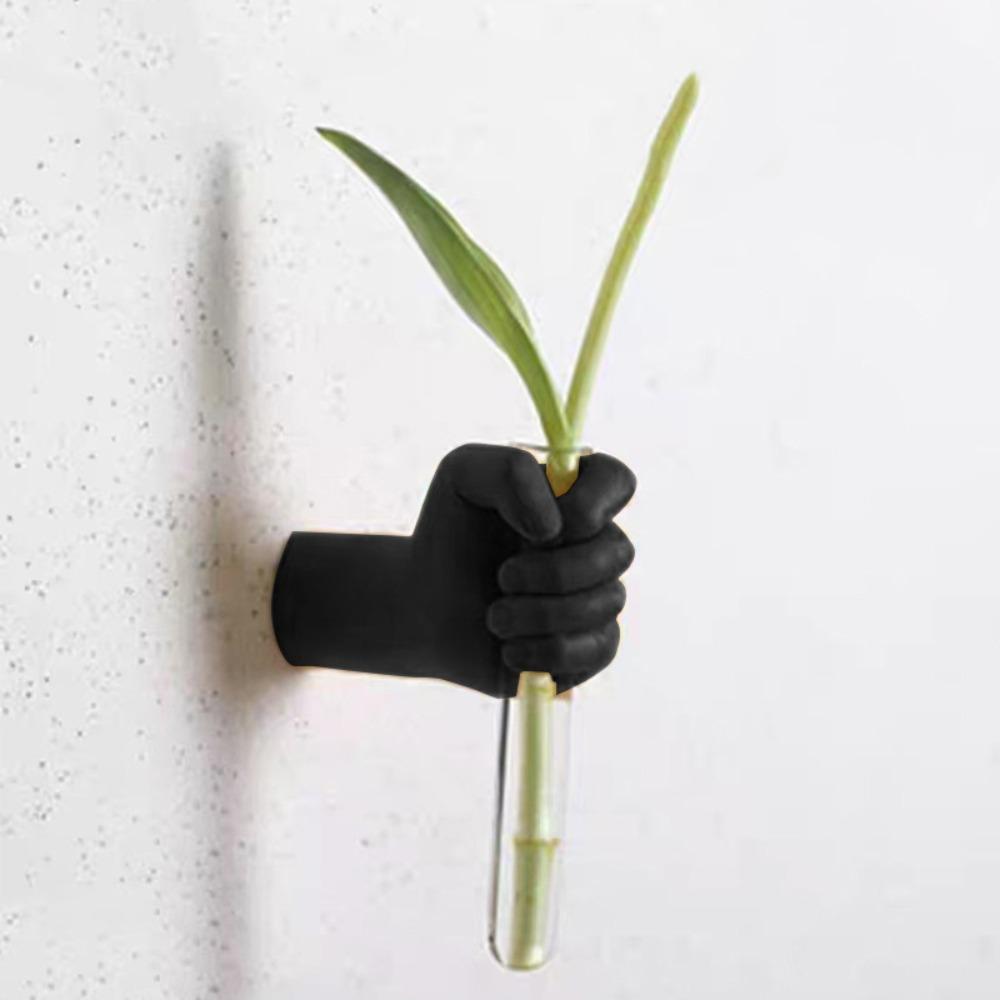 Wall Mounted Simulations Hand Flower Vase Art Wall Sculpture Hand Vase  Home