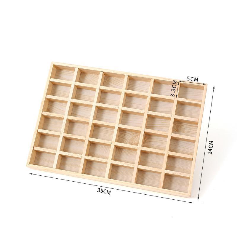 1Pcs Wooden Stackable Exquisite Jewelry Display Holder Portable Ring Earrings Necklace Organizer