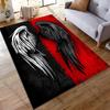 15 Sizes Black and White Wings Room Rug Street Fashion Carpet for Bedroom Living Room Floor Mat Home Decor Non-Slip Chair Rug