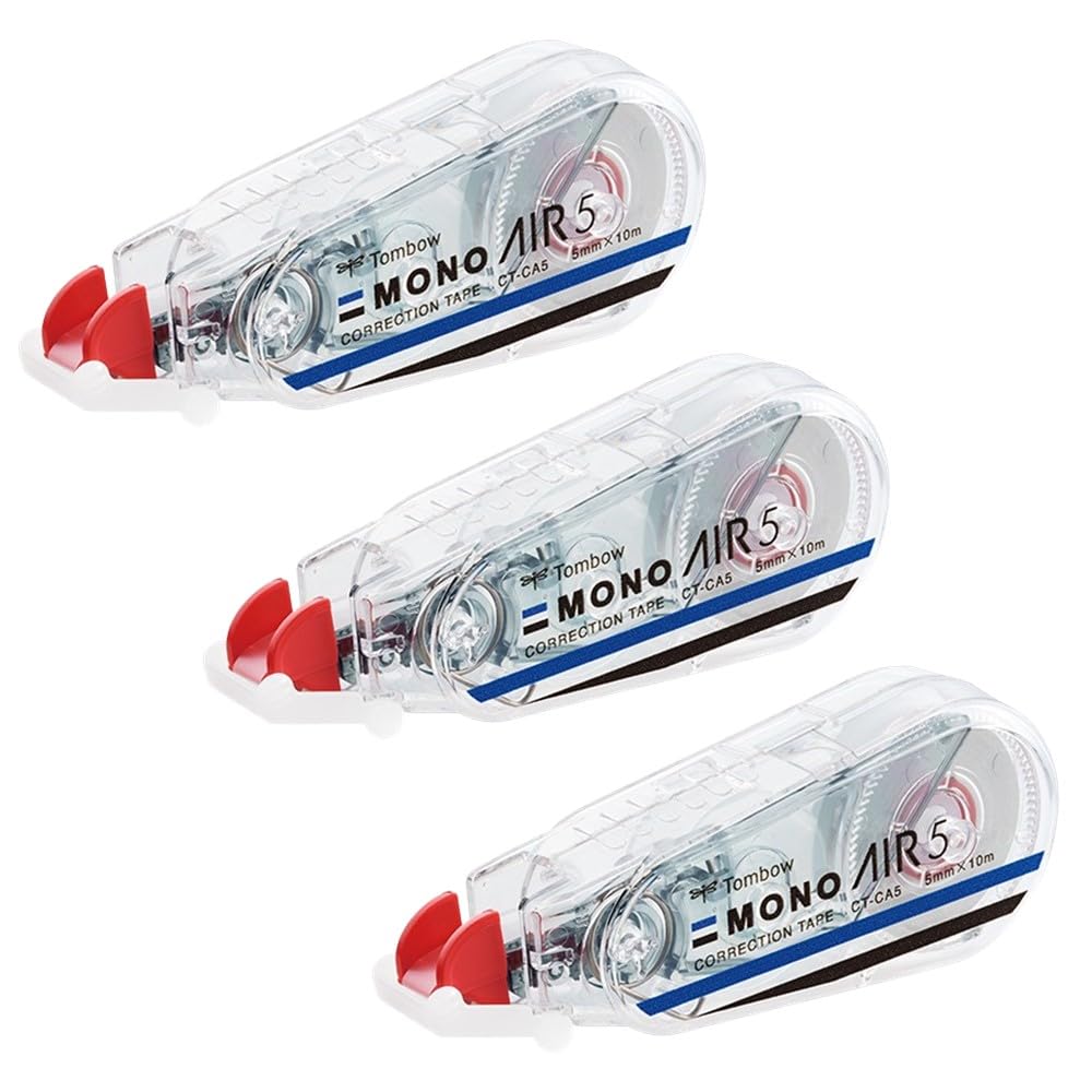Корректирующая лента Tombow Mono Air 5 мм, (Легкое касание, Адгезия), 10 м, 3 шт., KPB-325 (CT-CA5 3)