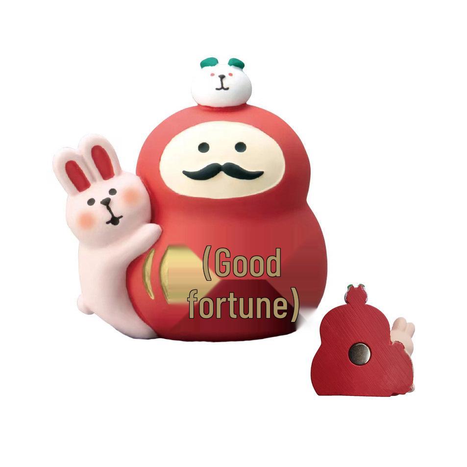 Japanese Cat Magnet: Cute Resin Sticker & Message Clip Toy for Refrigerator Decor