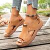 2026 Fashionable Plus Size Open-Toe Wedge Sandals for Women - Comfortable, Lightweight, Versatile, and Stylish Hollow Design