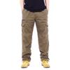 2025 Cargo Pants Men 100% Cotton Multiple Pockets Elastic Waist Casual Trousers Outdoor Hiking Climbing Mountains Men's Pants