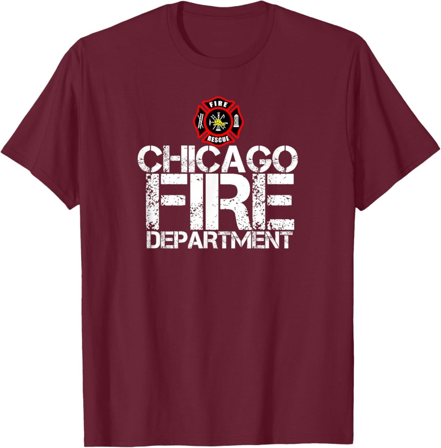 Chicago Fire Department Tshirt Firehouse Tee Shirt T-Shirt S разноцветный