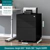Under-Desk Metal Filing Cabinet with Lock, Mobile Office Storage Cabinet, Small Drawer Cabinet