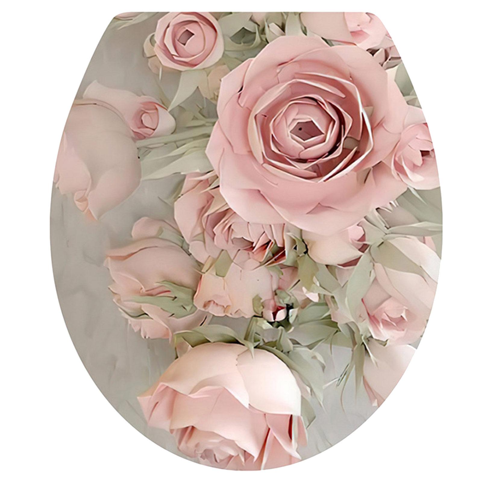 

Наклейка-крышка для пьедестала унитаза, Наклейка для туалетного стула, Наклейка для комода, Домашний декор, Декор для ванной комнаты, 3D-наклейки с цветочным видом 1