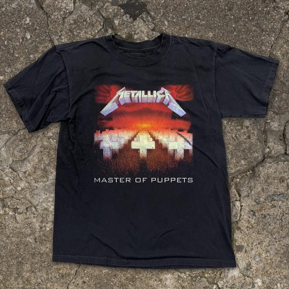 

METALLICA Shirt Master Of Puppets Rock Metal Unisex Black T-shirt Size S-5XL Unisex T-Shirt L